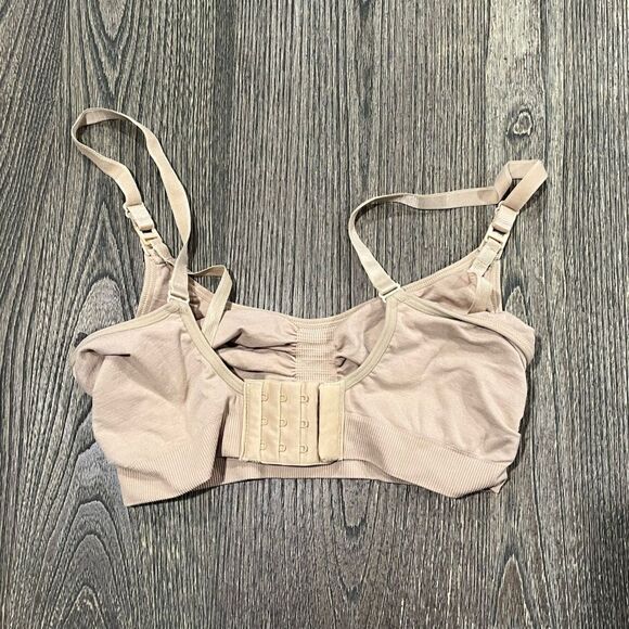 NWOT Skims Seamless Sculpt Bralette Scoop Neck Adjustable Strap Pullover Sand L - Picture 2 of 4